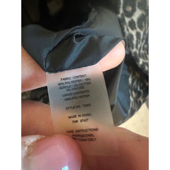 Dolce Cabo Women's XSmall Brown Leopard Print Long Line Fleece Sleeveless Vest - Picture 10 of 11